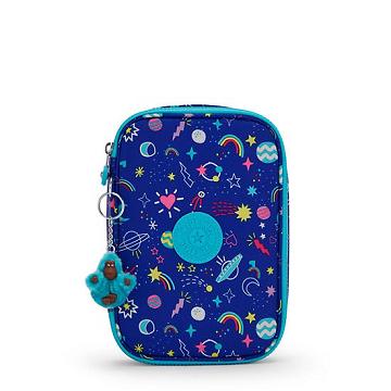 Kipling 100 Pens Printed Case Taske Blå | DK 1890YX